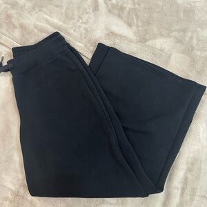SPANX Black AirEssentials Wide Leg Pant, Large Petite